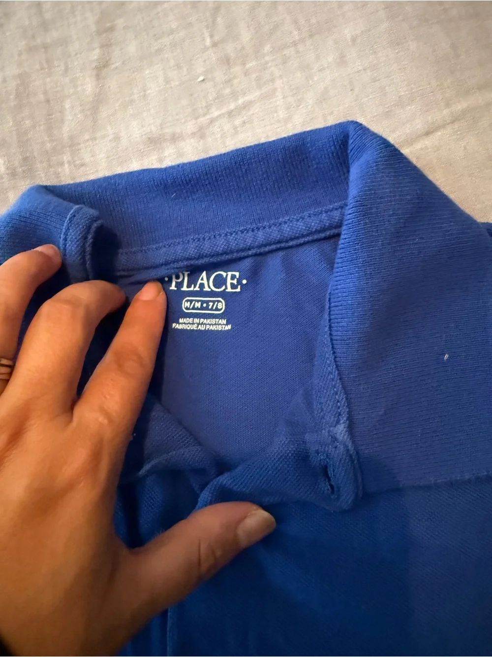 The Children's Place Royal Blue Polo and Black Graphic Tee Set
